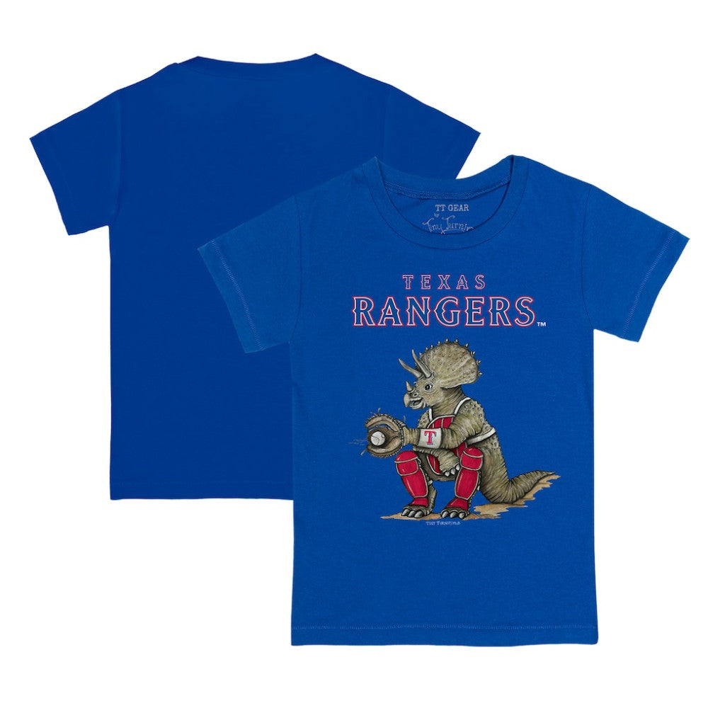 Texas Rangers Tiny Turnip Youth Triceratops T-Shirt - Royal T-shirts