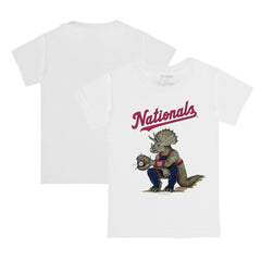 Washington Nationals Tiny Turnip Youth Triceratops T-Shirt - White T-shirts