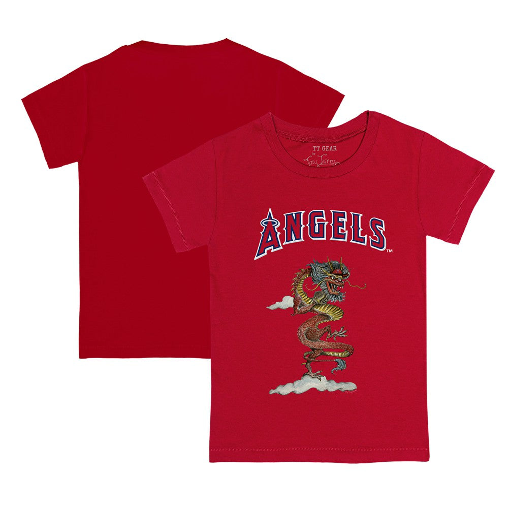 Los Angeles Angels Tiny Turnip Youth 2024 Year of the Dragon T-Shirt - Red T-shirts