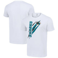 San Jose Sharks Starter Color Scratch T-Shirt - White | US 201076131