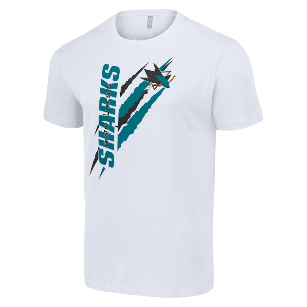 San Jose Sharks Starter Color Scratch T-Shirt - White | US 201076131