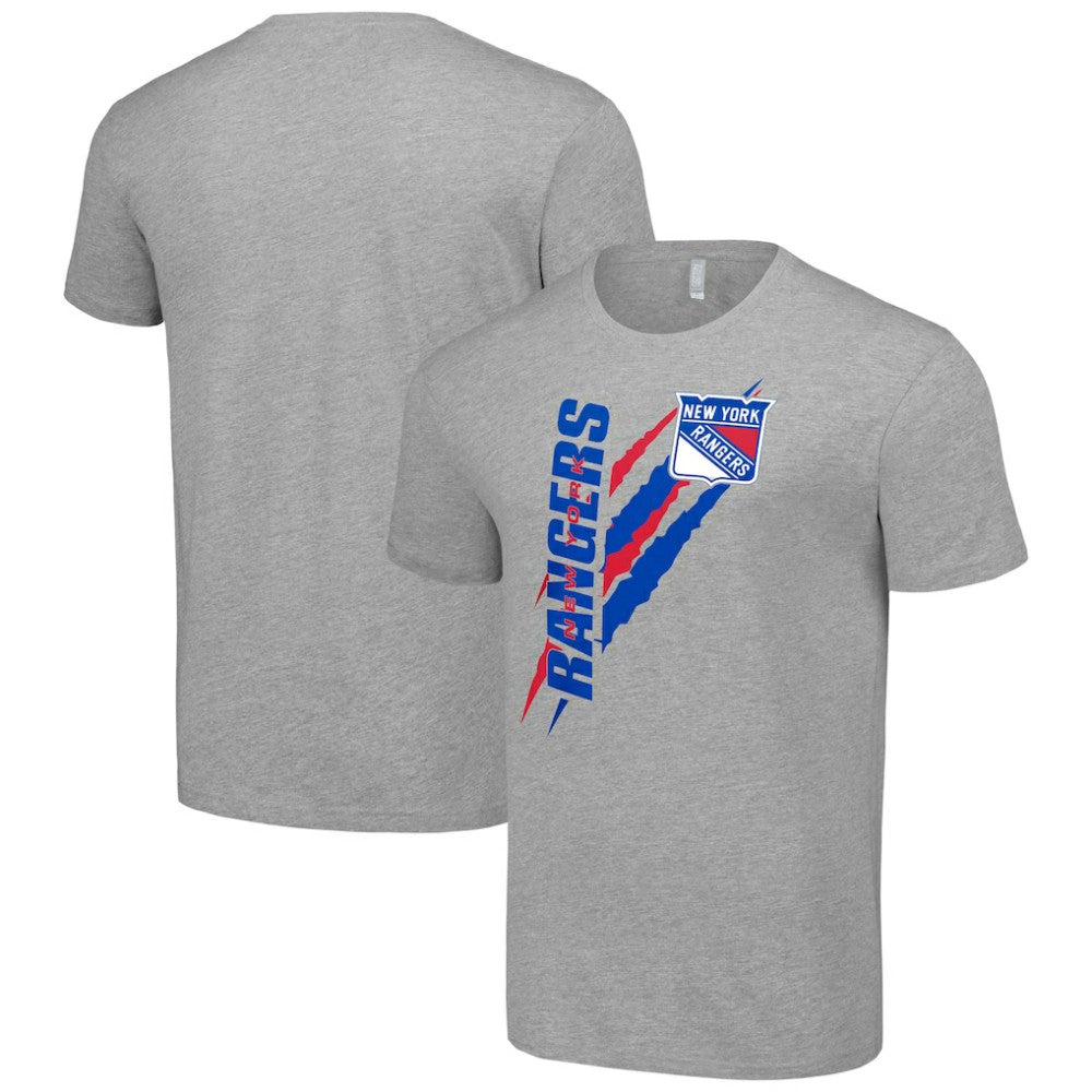 New York Rangers Starter Color Scratch T-Shirt - Heather Gray | US 201076160
