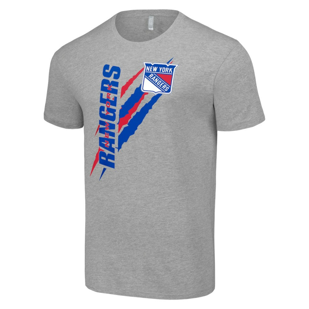 New York Rangers Starter Color Scratch T-Shirt - Heather Gray | US 201076160