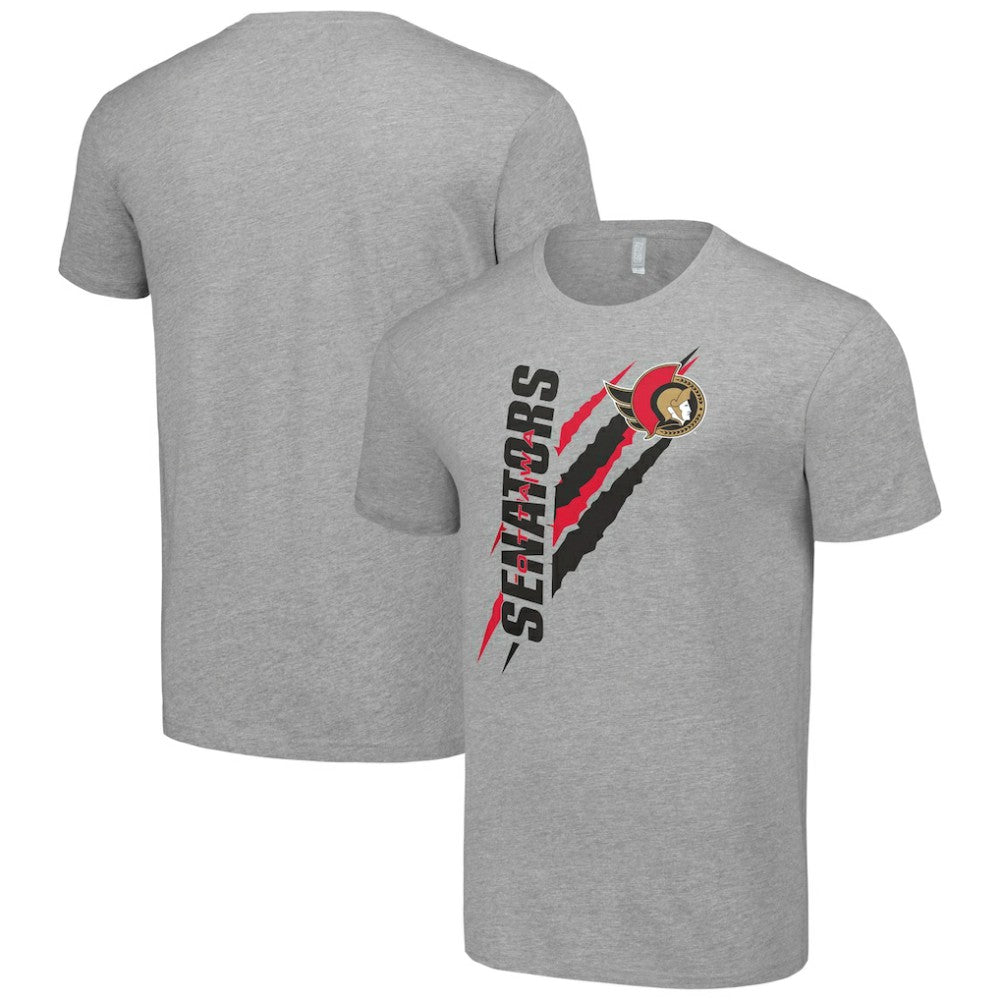 Ottawa Senators Starter Color Scratch T-Shirt - Heather Gray | US 201076161