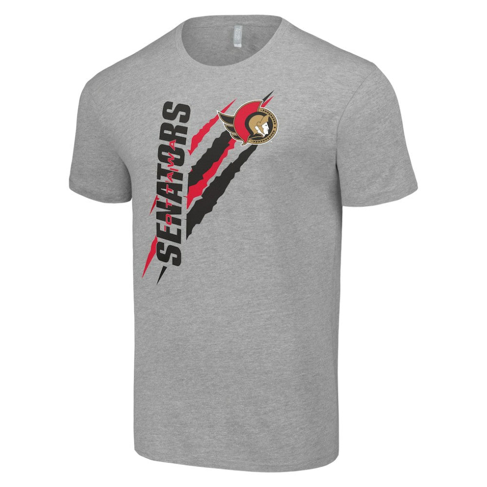 Ottawa Senators Starter Color Scratch T-Shirt - Heather Gray | US 201076161