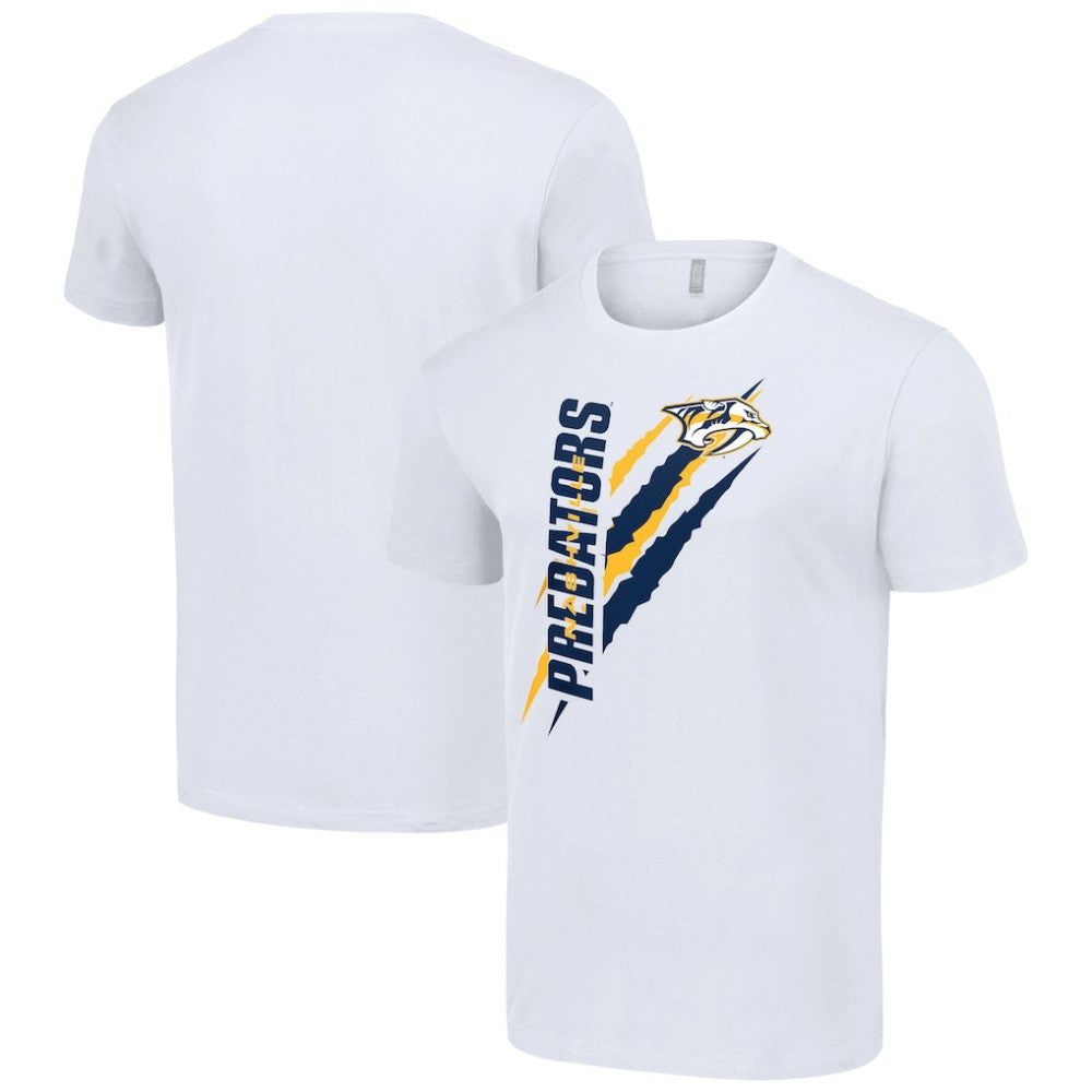 Nashville Predators Starter Color Scratch T-Shirt - White | US 201076179