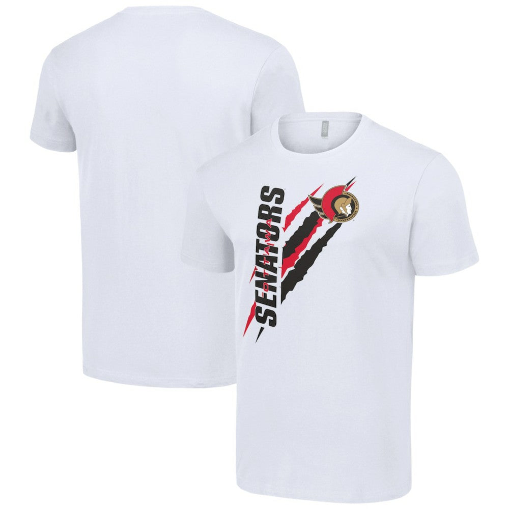 Ottawa Senators Starter Color Scratch T-Shirt - White | US 201076180