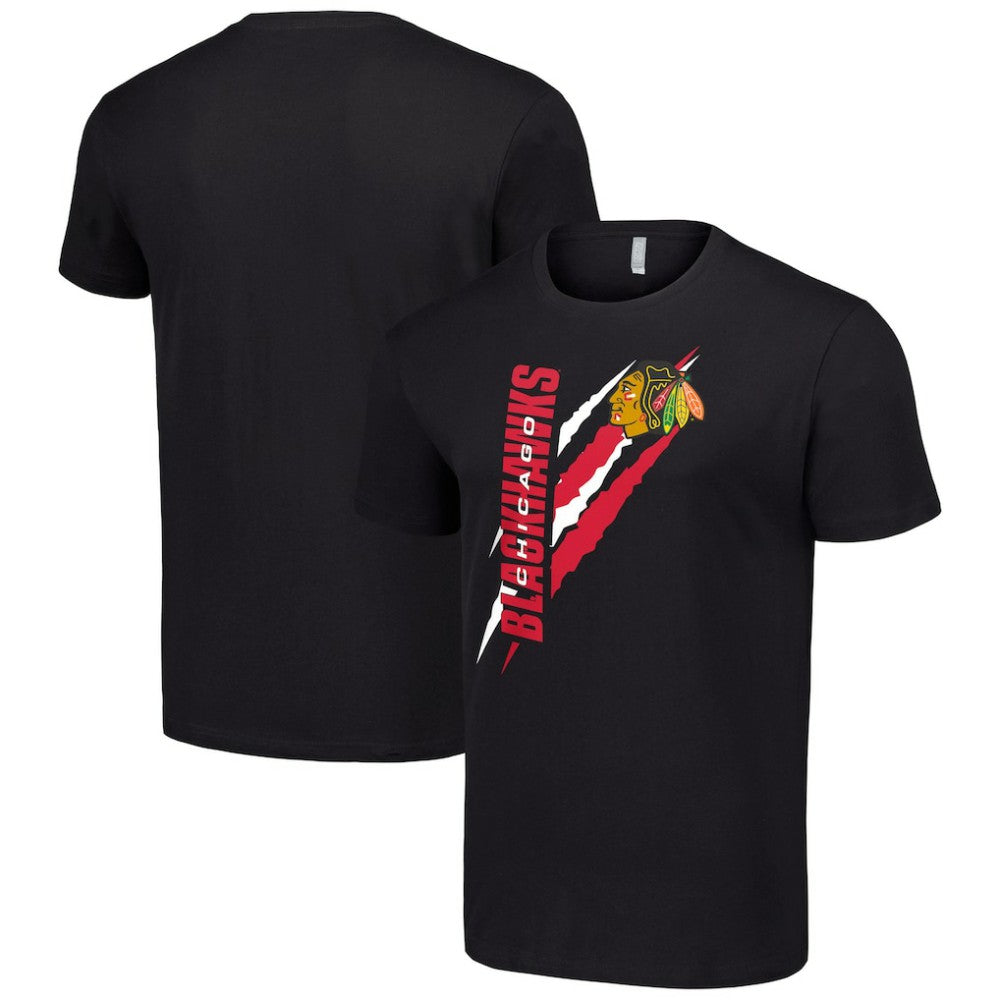 Chicago Blackhawks Starter Color Scratch T-Shirt - Black | US 201076189