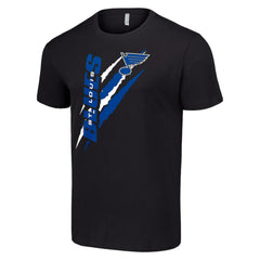 St. Louis Blues Starter Color Scratch T-Shirt - Black | US 201076208