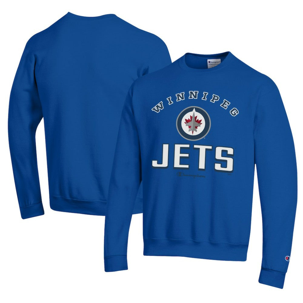 Winnipeg Jets Champion Eco Powerblend Crewneck Sweatshirt - Royal | US 201078082