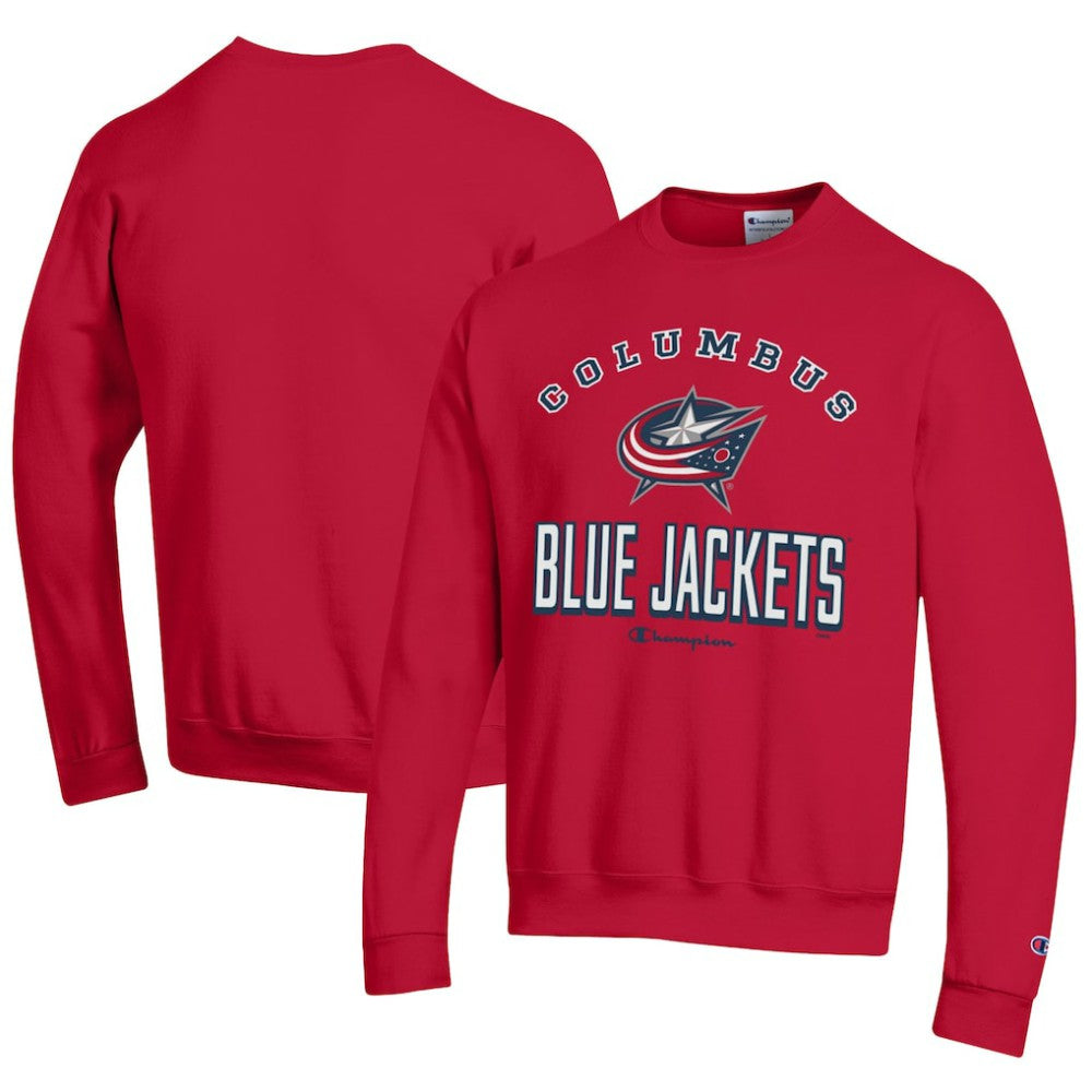 Columbus Blue Jackets Champion Eco Powerblend Crewneck Sweatshirt - Red | US 201078083