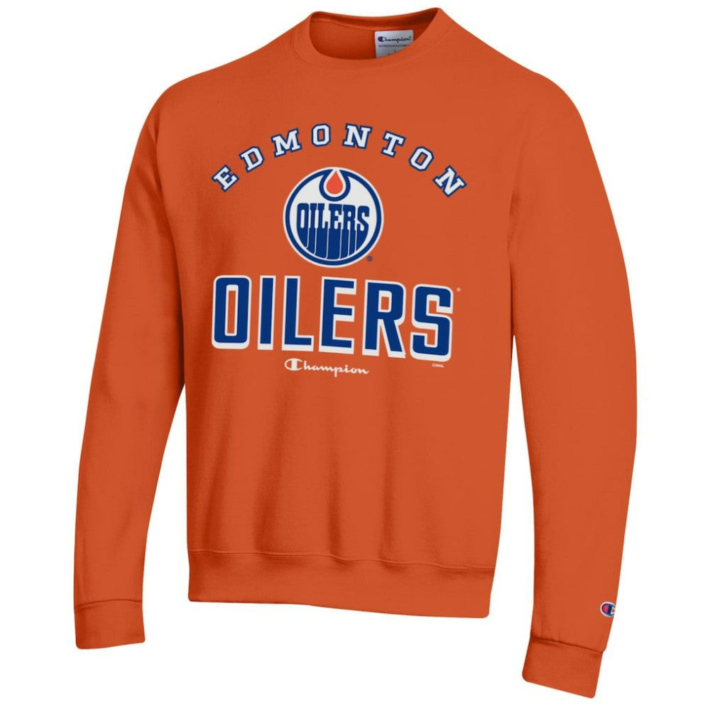 Edmonton Oilers Champion Eco Powerblend Crewneck Sweatshirt - Orange | US 201078086