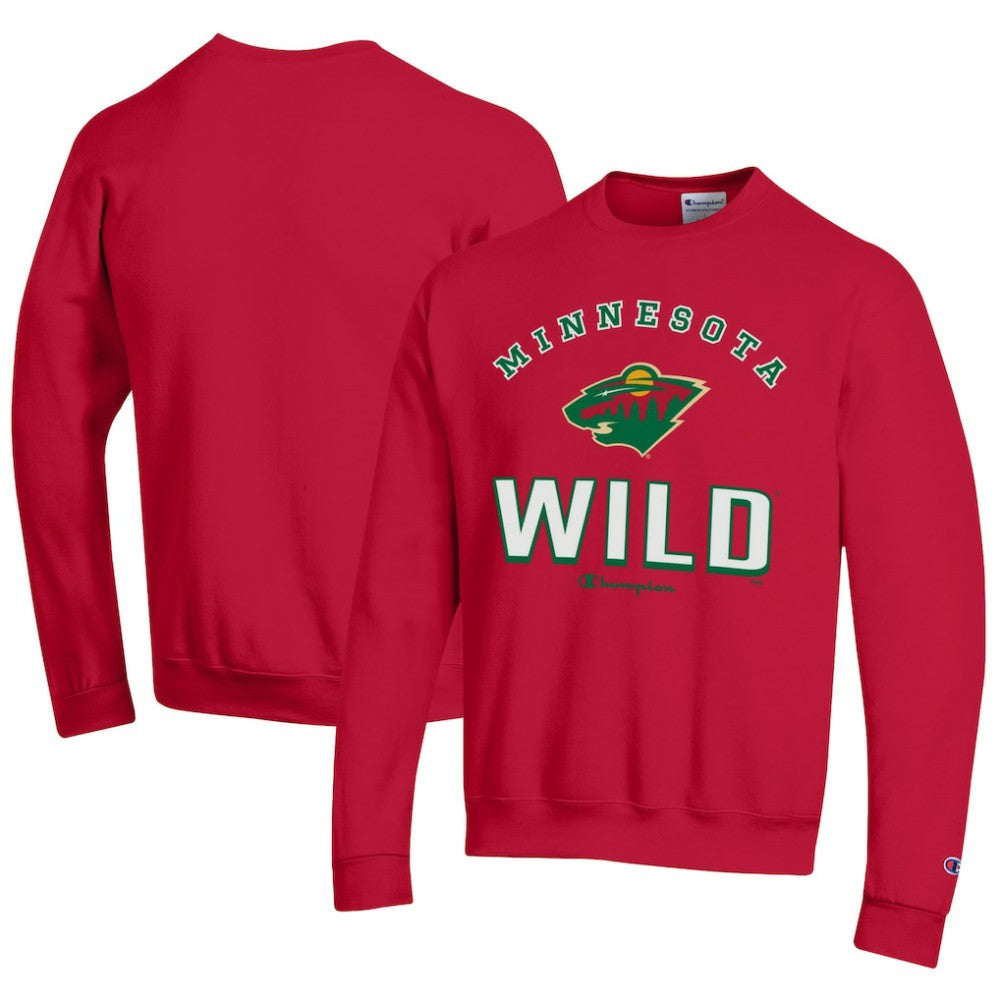 Minnesota Wild Champion Eco Powerblend Crewneck Sweatshirt - Red | US 201078089