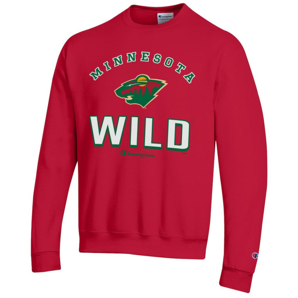 Minnesota Wild Champion Eco Powerblend Crewneck Sweatshirt - Red | US 201078089