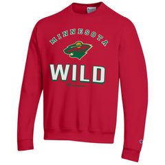 Minnesota Wild Champion Eco Powerblend Crewneck Sweatshirt - Red | US 201078089