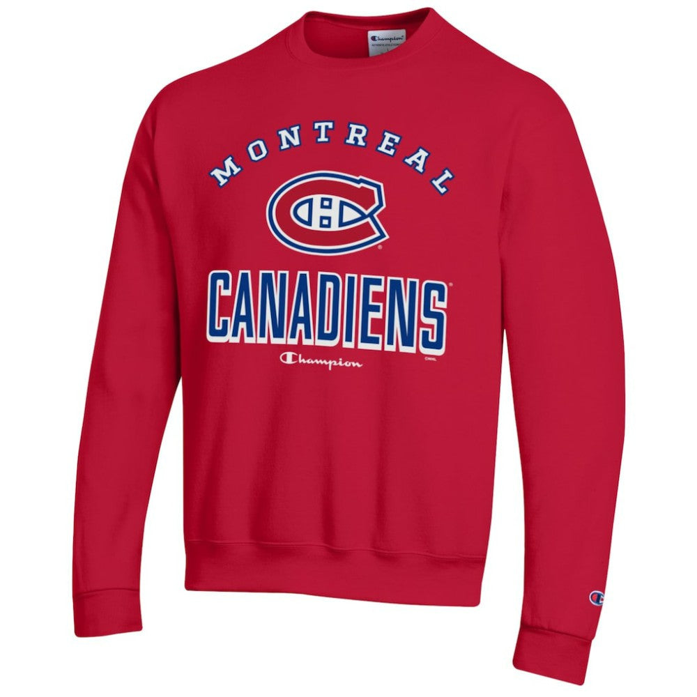 Montreal Canadiens Champion Eco Powerblend Crewneck Sweatshirt - Red | US 201078090
