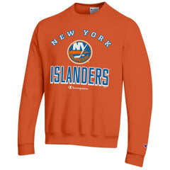 New York Islanders Champion Eco Powerblend Crewneck Sweatshirt - Orange | US 201078093