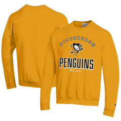 Pittsburgh Penguins Champion Eco Powerblend Crewneck Sweatshirt - Gold | US 201078097
