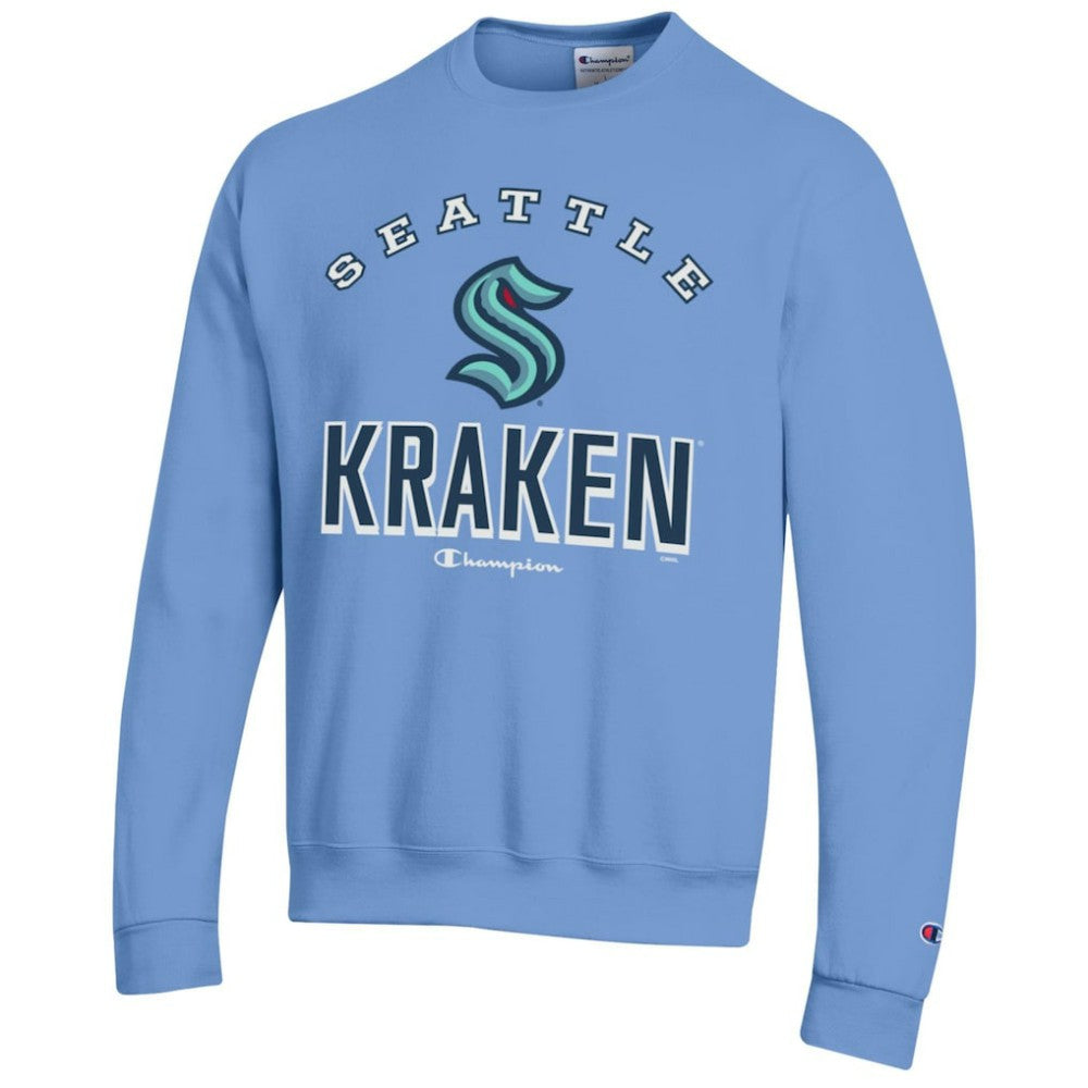 Seattle Kraken Champion Eco Powerblend Crewneck Sweatshirt - Light Blue | US 201078099