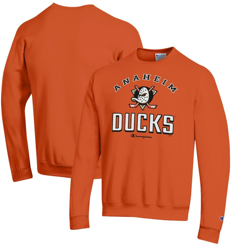Anaheim Ducks Champion Eco Powerblend Crewneck Sweatshirt - Orange | US 201078107