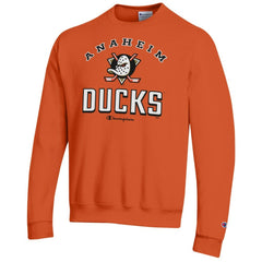 Anaheim Ducks Champion Eco Powerblend Crewneck Sweatshirt - Orange | US 201078107