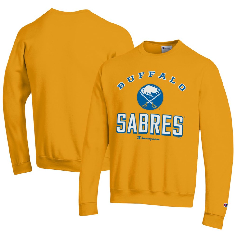 Buffalo Sabres Champion Eco Powerblend Crewneck Sweatshirt - Gold | US 201078108