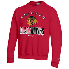 Chicago Blackhawks Champion Eco Powerblend Crewneck Sweatshirt - Red | US 201078111