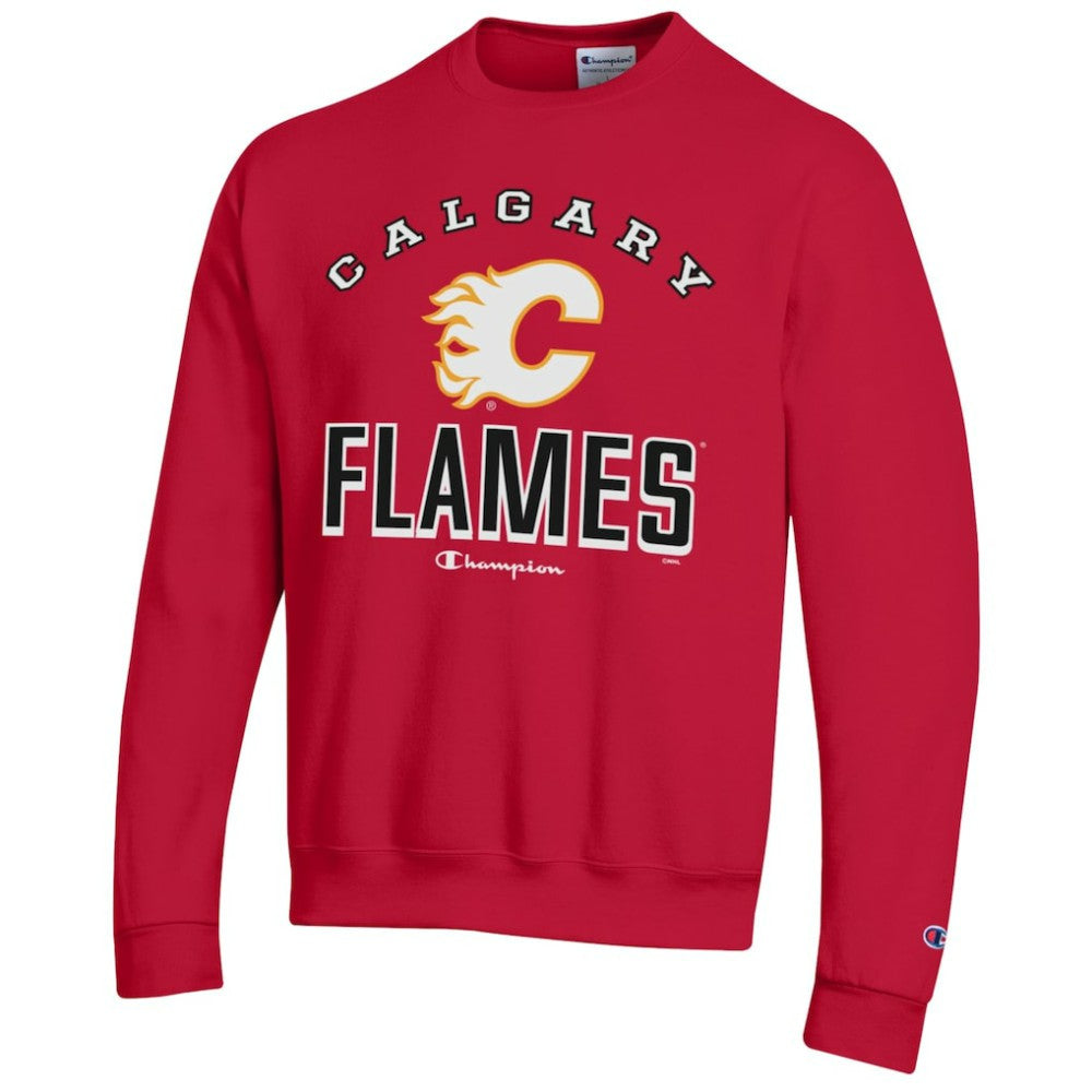 Calgary Flames Champion Eco Powerblend Crewneck Sweatshirt - Red | US 201078112