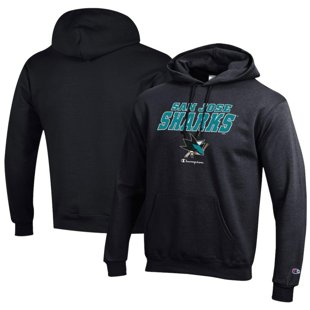 San Jose Sharks Champion Eco Powerblend Pullover Hoodie - Black | US 201078124