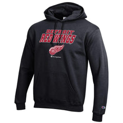 Detroit Red Wings Champion Eco Powerblend Pullover Hoodie - Black | US 201078136