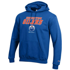 Edmonton Oilers Champion Eco Powerblend Pullover Hoodie - Royal | US 201078143