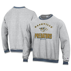 Nashville Predators Champion Reverse Weave Yarn Dye Pullover Sweatshirt - Heather Gray | US 201078148