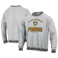 Pittsburgh Penguins Champion Reverse Weave Yarn Dye Pullover Sweatshirt - Heather Gray | US 201078154