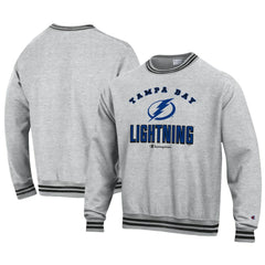 Tampa Bay Lightning Champion Reverse Weave Yarn Dye Pullover Sweatshirt - Heather Gray | US 201078158