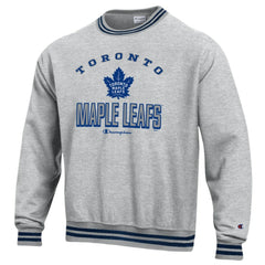Toronto Maple Leafs Champion Reverse Weave Yarn Dye Pullover Sweatshirt - Heather Gray | US 201078159