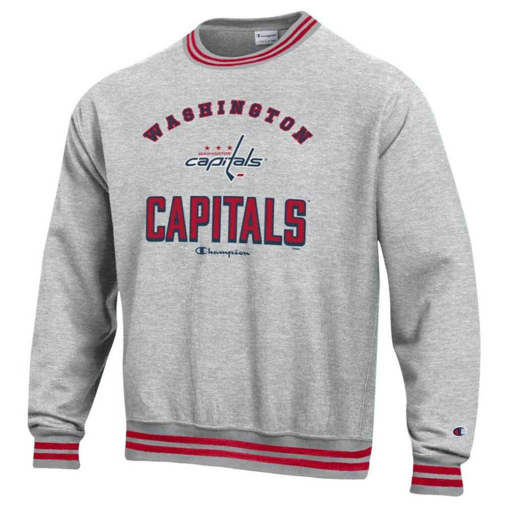 Washington Capitals Champion Reverse Weave Yarn Dye Pullover Sweatshirt - Heather Gray | US 201078160