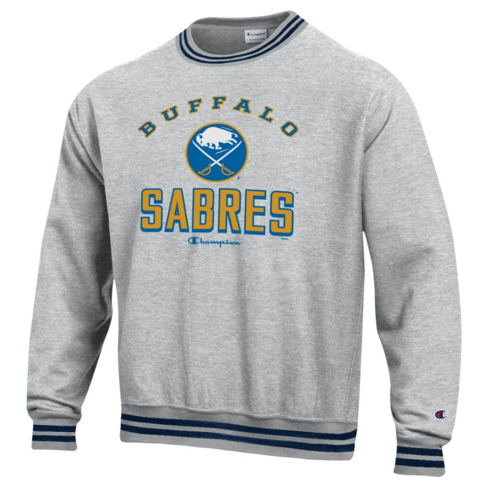 Buffalo Sabres Champion Reverse Weave Yarn Dye Pullover Sweatshirt - Heather Gray | US 201078166