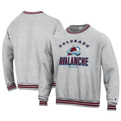 Colorado Avalanche Champion Reverse Weave Yarn Dye Pullover Sweatshirt - Heather Gray | US 201078170