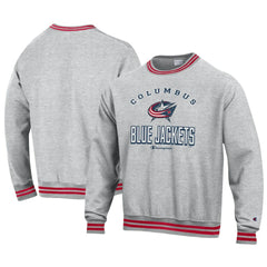 Columbus Blue Jackets Champion Reverse Weave Yarn Dye Pullover Sweatshirt - Heather Gray | US 201078171