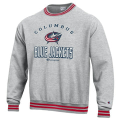 Columbus Blue Jackets Champion Reverse Weave Yarn Dye Pullover Sweatshirt - Heather Gray | US 201078171