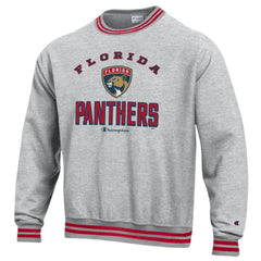 Florida Panthers Champion Reverse Weave Yarn Dye Pullover Sweatshirt - Heather Gray | US 201078174