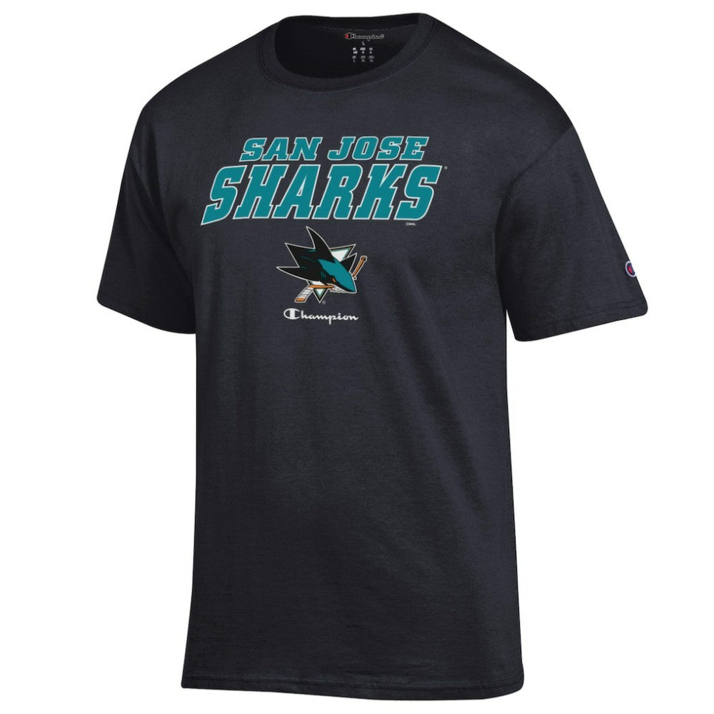 San Jose Sharks Champion Jersey T-Shirt - Black | US 201078187