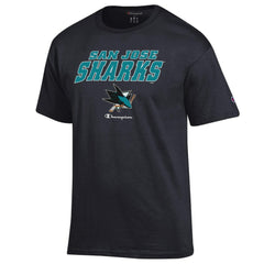 San Jose Sharks Champion Jersey T-Shirt - Black | US 201078187