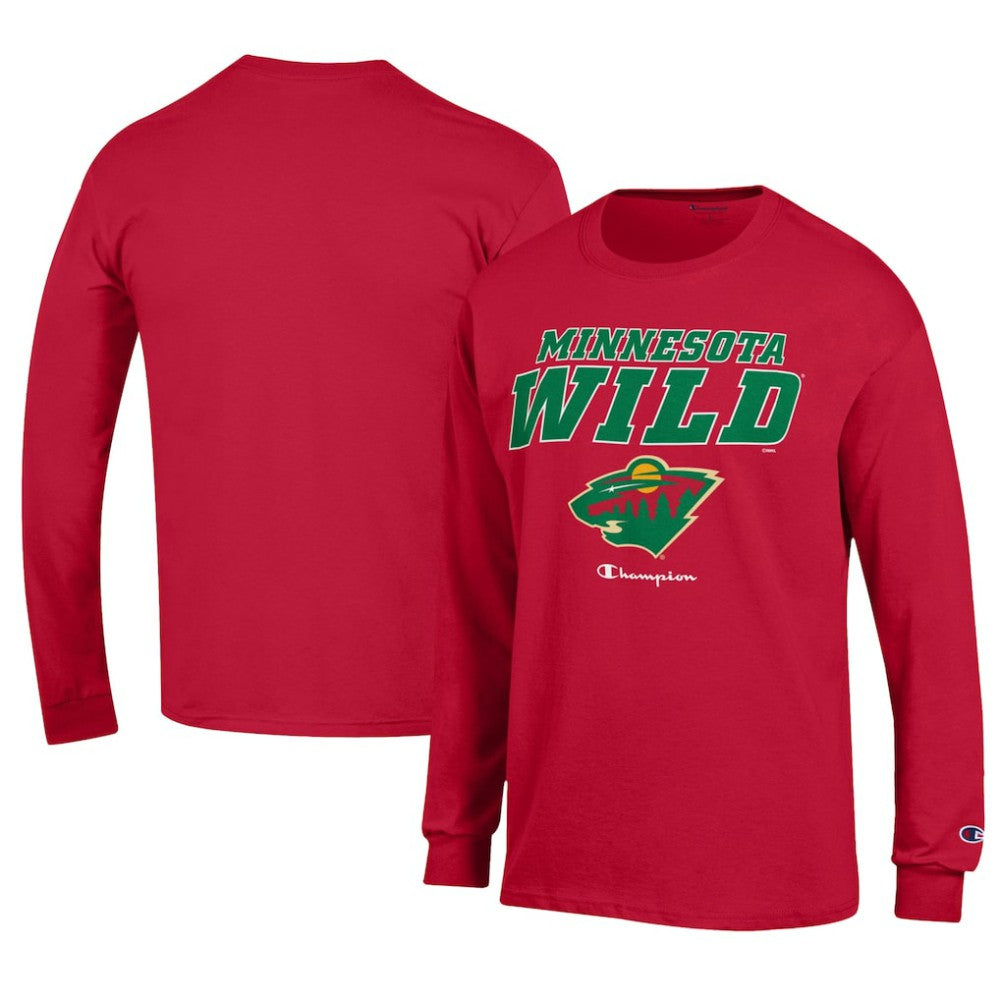 Minnesota Wild Champion Long-Sleeve Jersey T-Shirt - Red | US 201078209