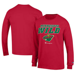 Minnesota Wild Champion Long-Sleeve Jersey T-Shirt - Red | US 201078209