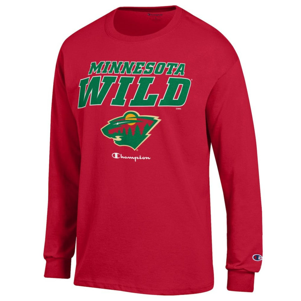 Minnesota Wild Champion Long-Sleeve Jersey T-Shirt - Red | US 201078209