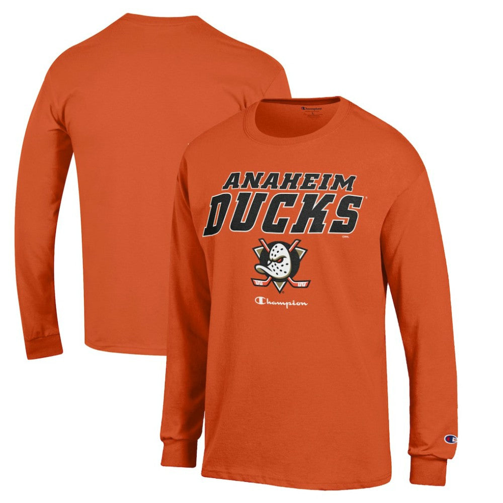 Anaheim Ducks Champion Long-Sleeve Jersey T-Shirt - Orange | US 201078210