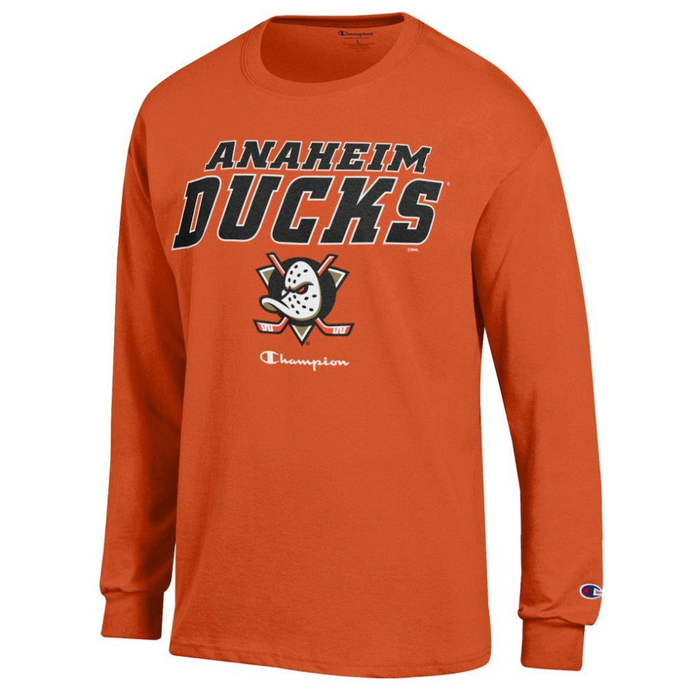 Anaheim Ducks Champion Long-Sleeve Jersey T-Shirt - Orange | US 201078210