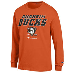 Anaheim Ducks Champion Long-Sleeve Jersey T-Shirt - Orange | US 201078210