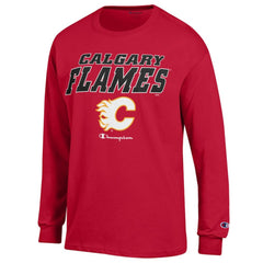 Calgary Flames Champion Long-Sleeve Jersey T-Shirt - Red | US 201078214